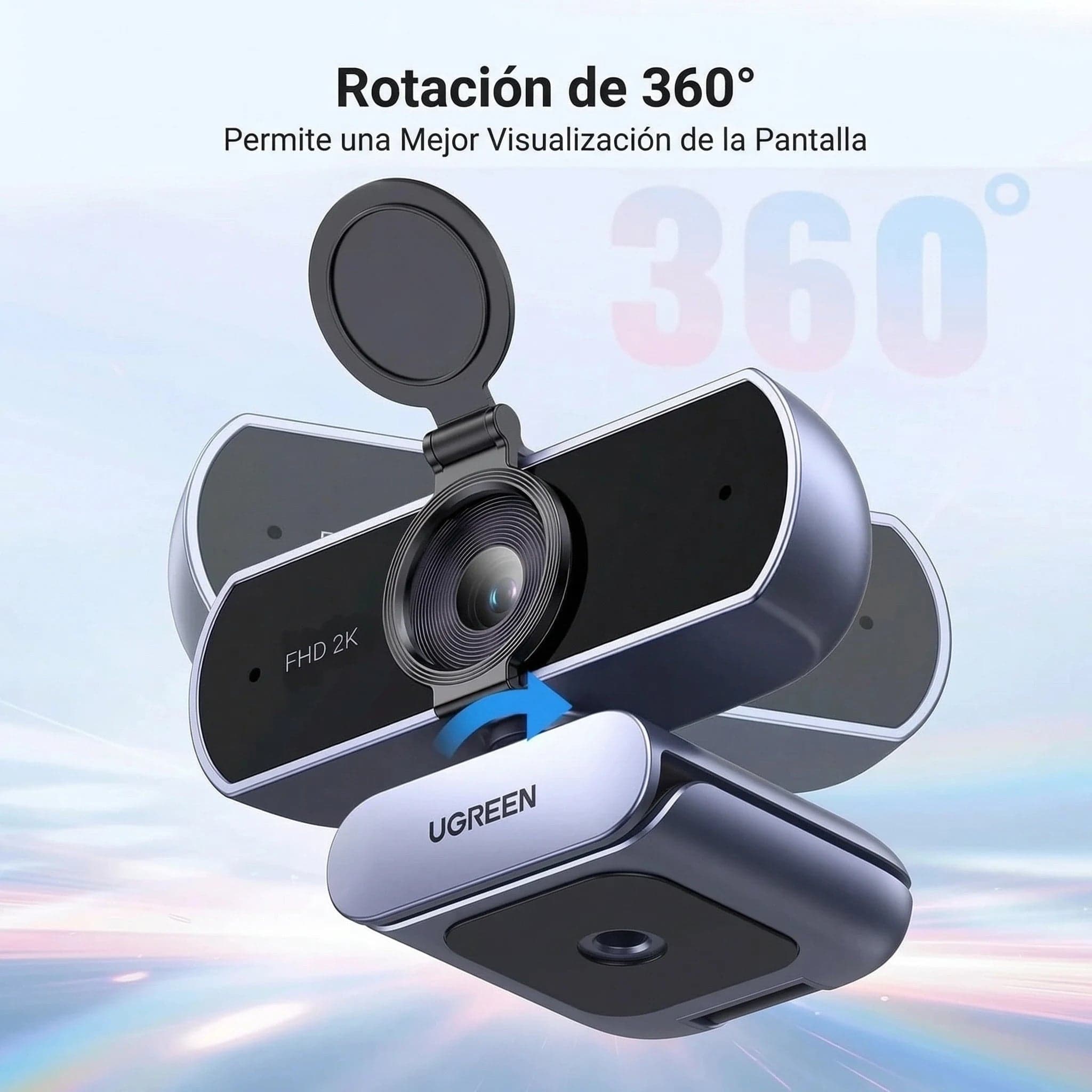Camara Web Ugreen Cm717 Fhd 2K 30 Fps Negro 25442