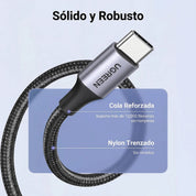 Cable UGREEN USB-A a USB-C trenzado 2M 18W - 60128
