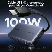 UGREEN Nexode Power Bank, 20000mAh 145W Cargador portátil para portátil con cable USB-C integrado