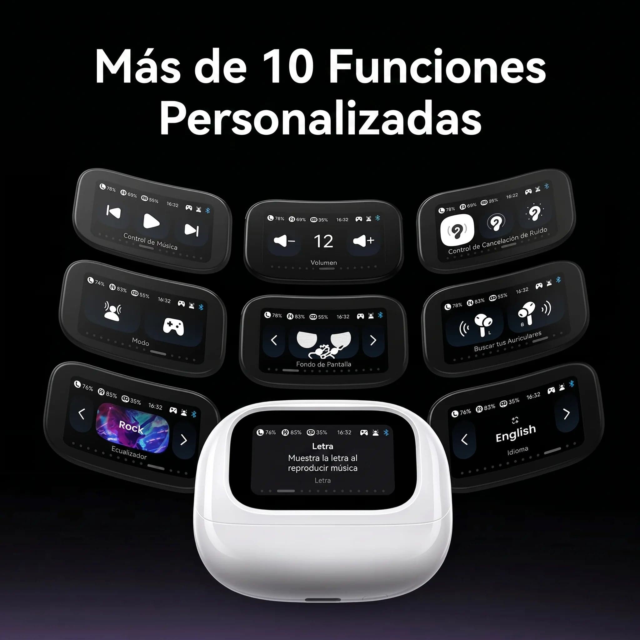 UGREEN EchoBuds Magic Active Noise Cancelling Earbuds with Smart Touchscreen