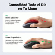 UGREEN mouse ergonómico inalámbrico con Bluetooth y 2.4G