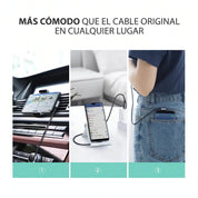 UGREEN cable USB-A a USB-C 1M 18W en ángulo 90° para carga y uso cómodo