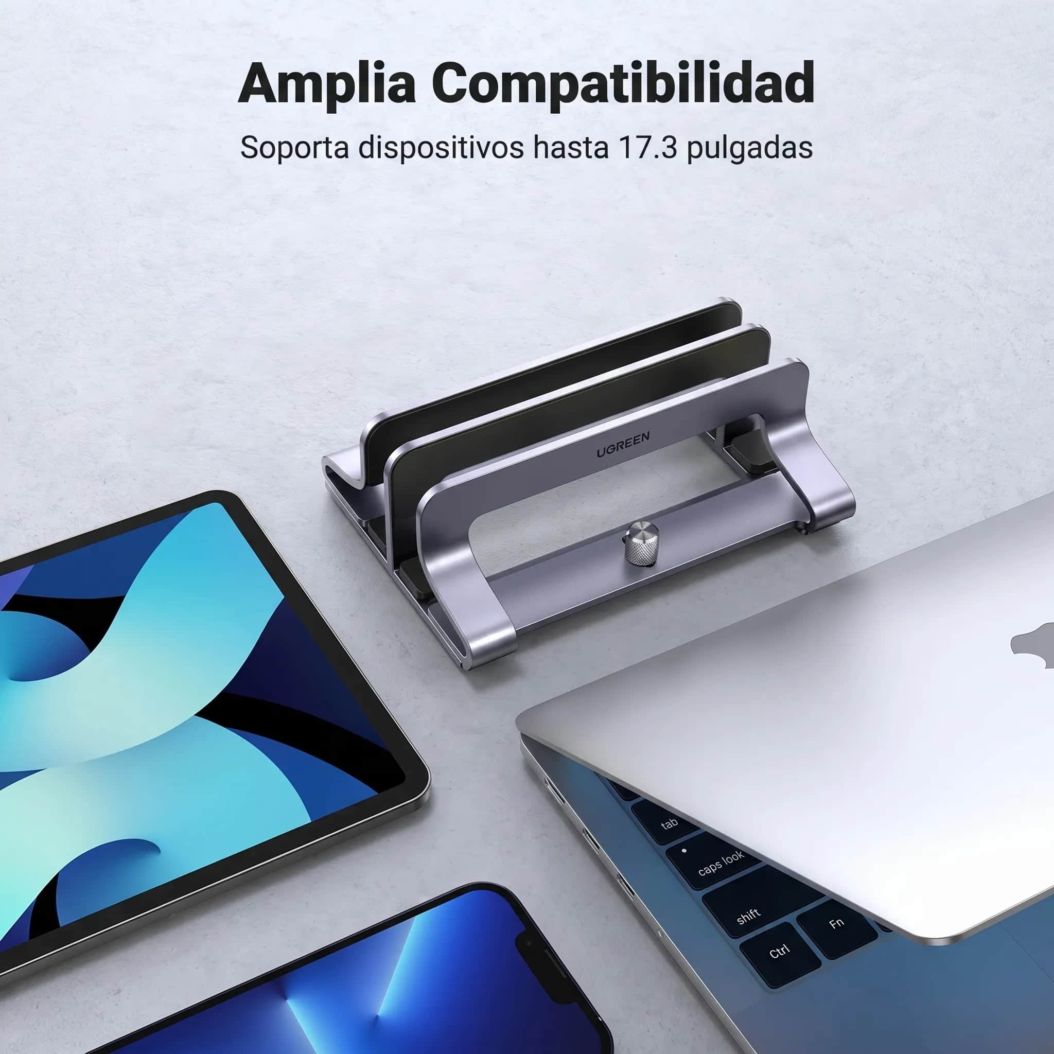 UGREEN Soporte Vertical Doble Para Laptop / Tablet De Escritorio