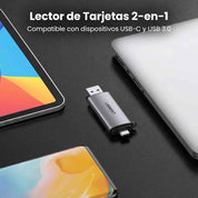 UGREEN Lector De Tarjetas SD / MicroSD USB-C y USB-A