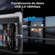 UGREEN Cable USB-C 1M 240W Con Pantalla Digital Para Carga Rápida