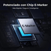 UGREEN Cable USB-C 1M 240W Con Pantalla Digital Para Carga Rápida