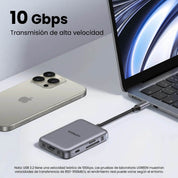 UGREEN Hub USB-C Magnético 7 en 1 CM896 4K 60Hz con PD, SD y TF