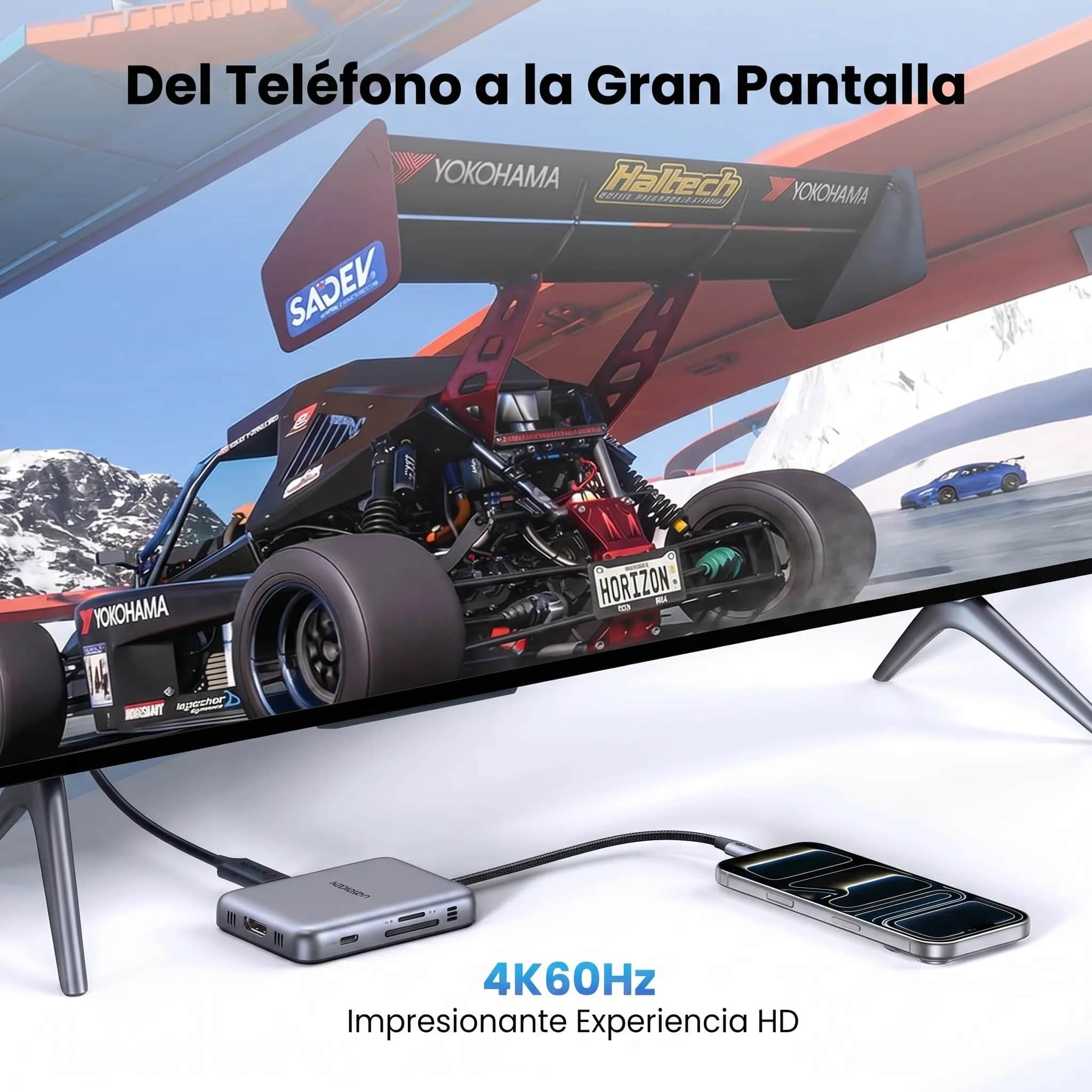 UGREEN Hub USB-C Magnético 7 en 1 CM896 4K 60Hz con PD, SD y TF