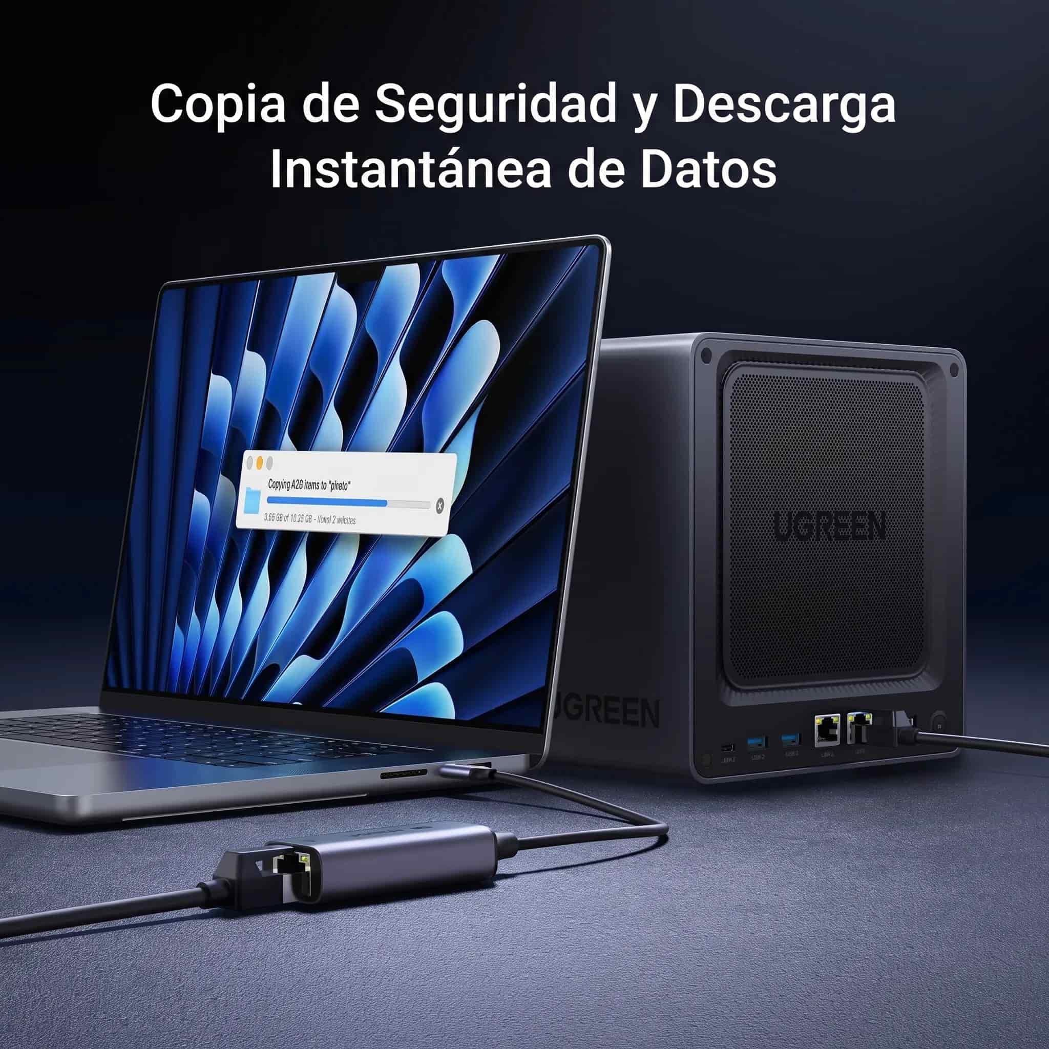 UGREEN Adaptador USB-C a Ethernet 2.5G RJ45 para Laptop y Tablet