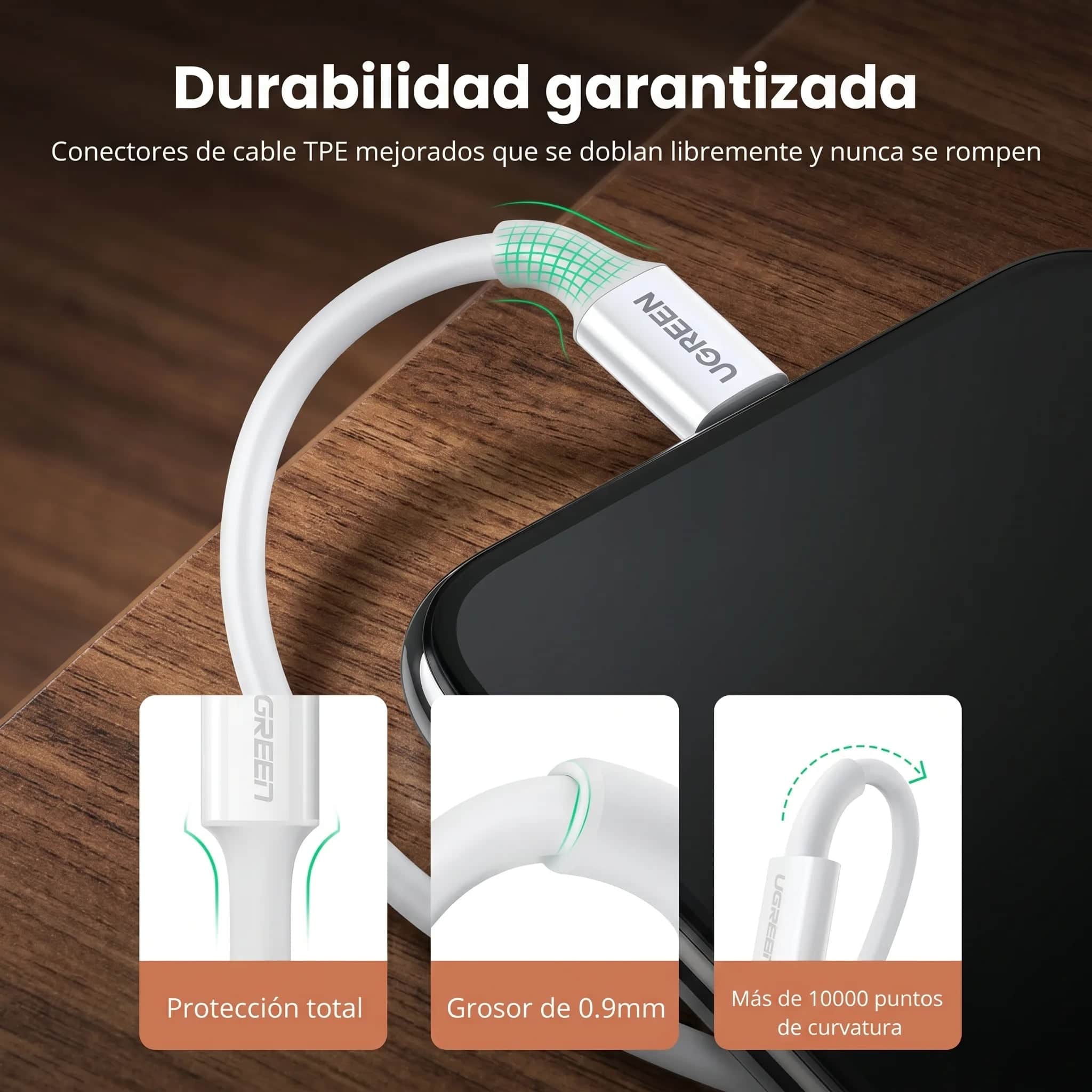 UGREEN cable Lightning a USB-A 1M 12W MFI