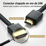 UGREEN cable HDMI 3M 4K 60Hz con Ethernet HD104 para video fluido