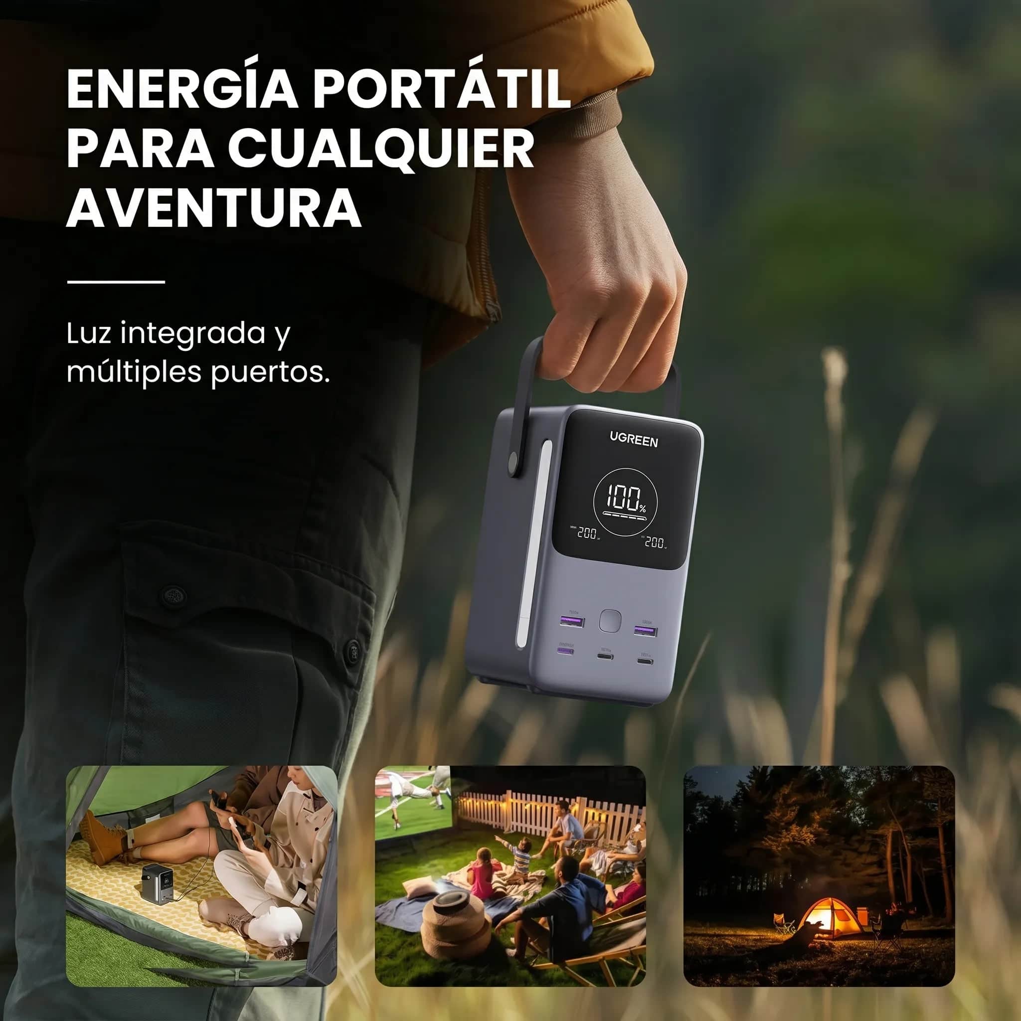 UGREEN power bank 48000mAh 300W PD para laptops y múltiples dispositivos