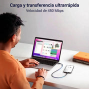 UGREEN cable USB-C a USB-C 2M 100W 5A trenzado L502 - Black