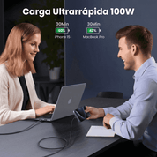 UGREEN cable USB-C a USB-C 5A 1M 100W PD carga rápida y datos