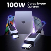 UGREEN cable USB-C a USB-C 5A 1M 100W PD carga rápida y datos