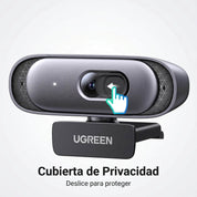 UGREEN webcam 2K 30FPS con micrófono para videollamadas y streaming
