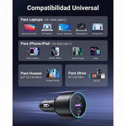 UGREEN EC705 - cargador de auto USB-C y USB-A 130W