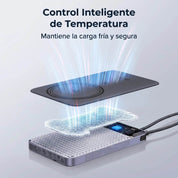 UGREEN MagFlow Air Power Bank 10000mAh Qi2 15W - con cable USB-C - Gray