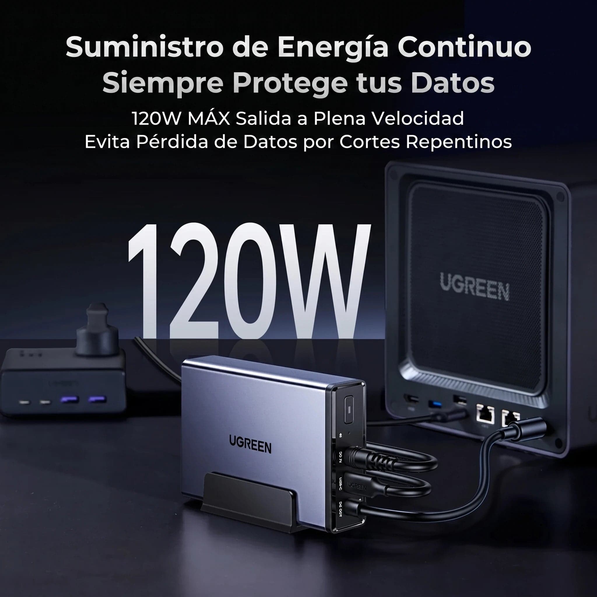 UGREEN US3000 UPS DC 120W - Sistema de Alimentación Ininterrumpida para NAS