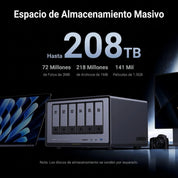UGREEN NASync DXP6800 Pro - NAS 6 bahías 196TB 10GbE