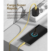 Ringke Pastel Cable - cable USB-A a USB-C 2M 12W - Amarillo