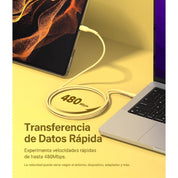 Ringke Pastel Cable - cable USB-A a USB-C 2M 12W - Amarillo