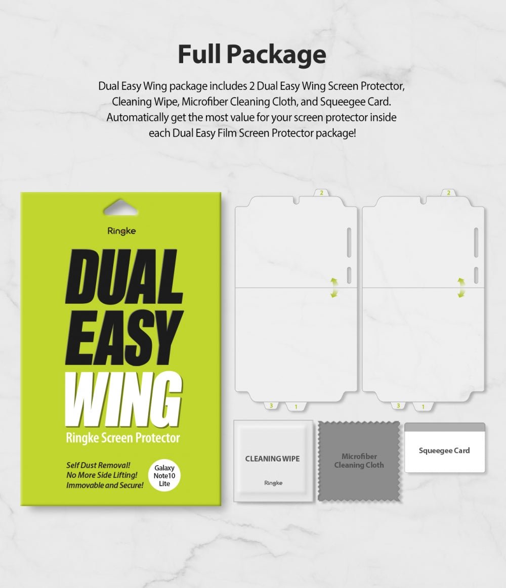 Mica de goma Dual Easy Wing Galaxy Note 10 Lite (Contiene 2 und) - Ringke - Protector de pantalla7 - 4 - 8 / MRDEWGN10LDastore
