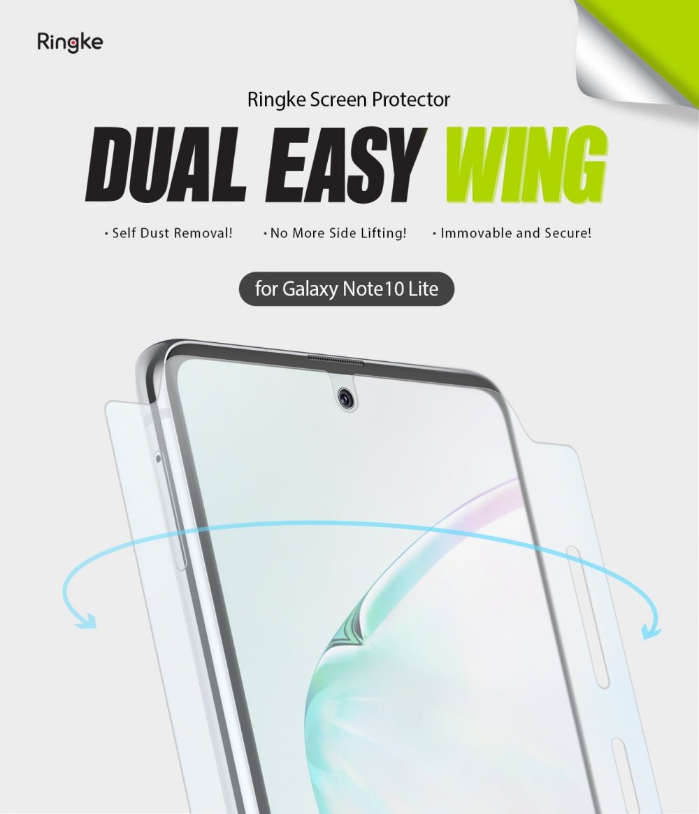 Mica de goma Dual Easy Wing Galaxy Note 10 Lite (Contiene 2 und) - Ringke - Protector de pantalla7 - 4 - 8 / MRDEWGN10LDastore