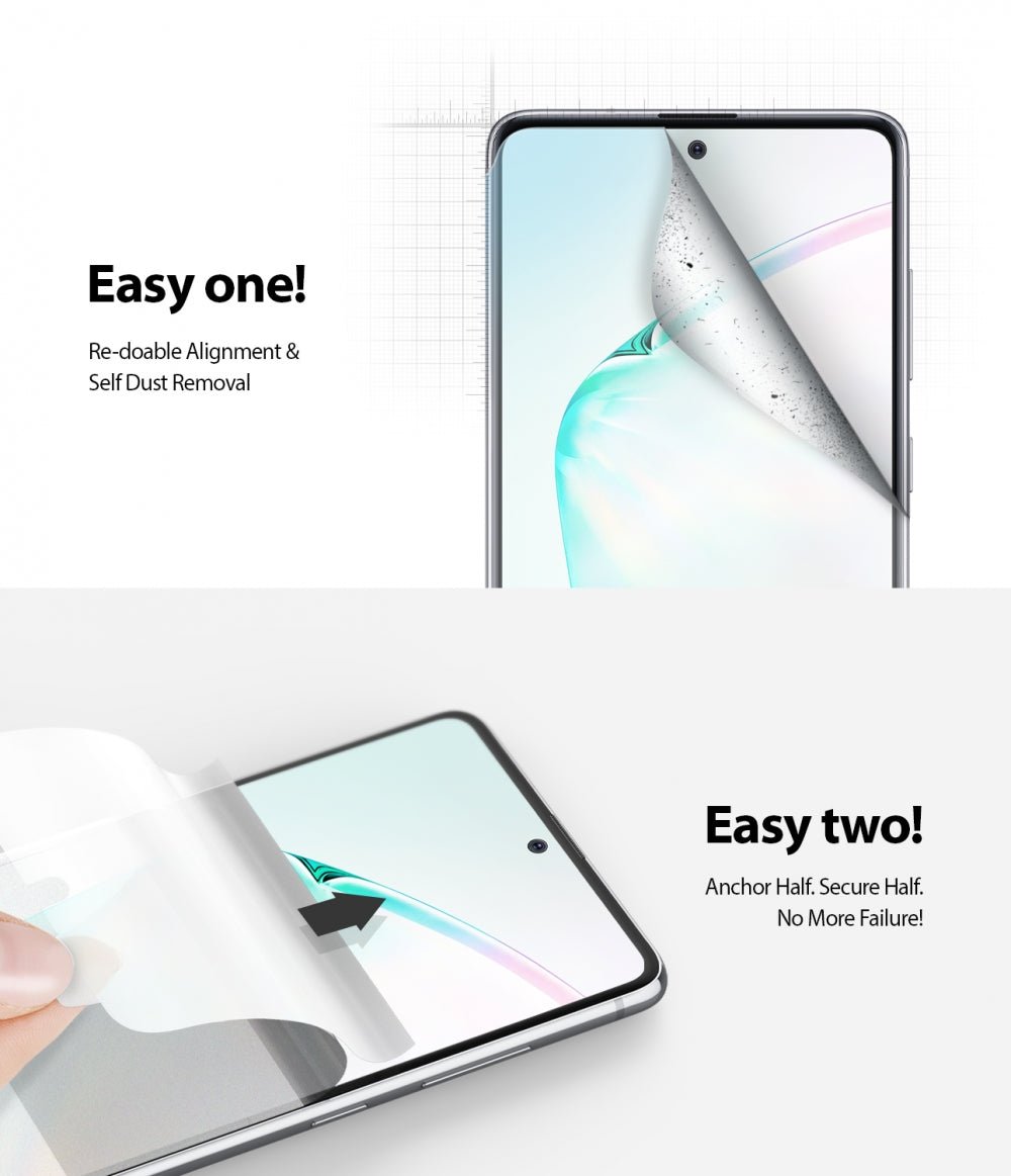 Mica de goma Dual Easy Wing Galaxy Note 10 Lite (Contiene 2 und) - Ringke - Protector de pantalla7 - 4 - 8 / MRDEWGN10LDastore