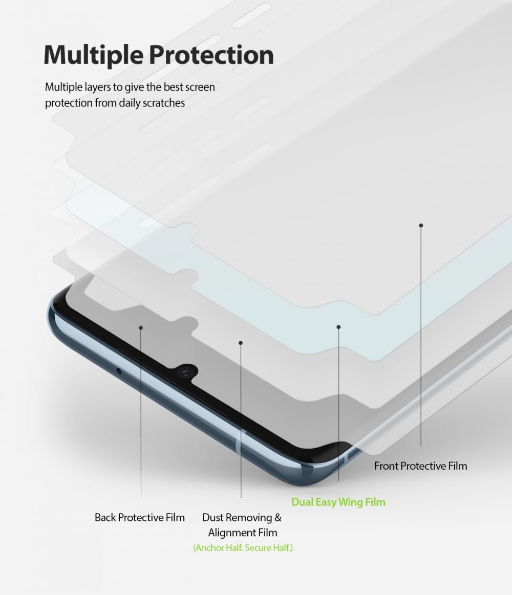 Mica de goma Dual Easy Wing Galaxy S20 Plus (Contiene 2 und) - Ringke - Protector de pantalla7 - 4 - 6 / MRDEWGS20PDastore
