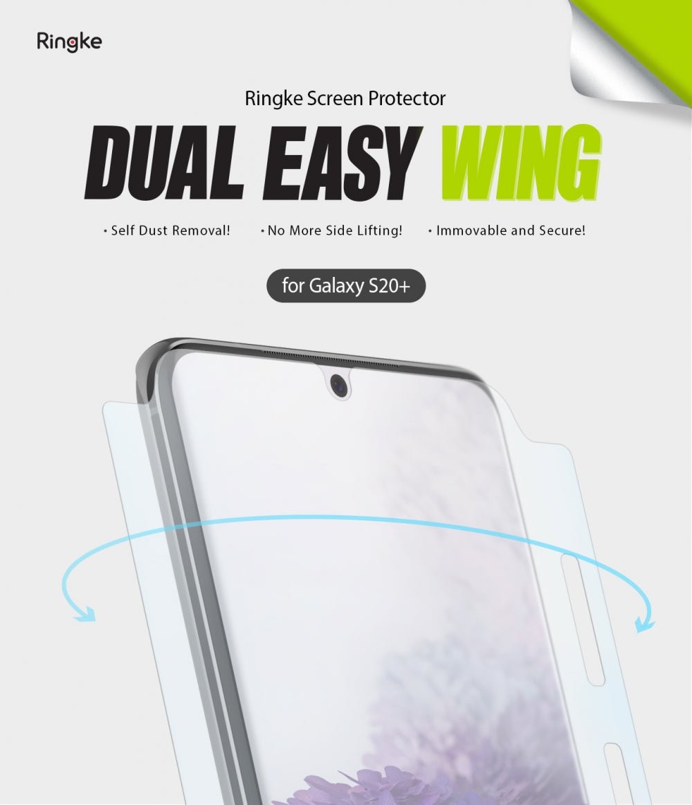 Mica de goma Dual Easy Wing Galaxy S20 Plus (Contiene 2 und) - Ringke - Protector de pantalla7 - 4 - 6 / MRDEWGS20PDastore