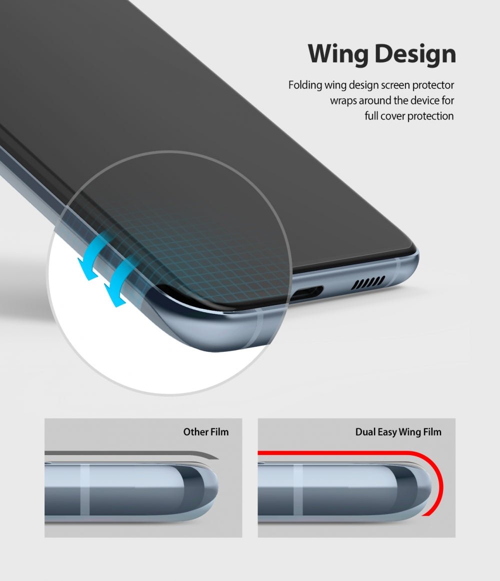 Mica de goma Dual Easy Wing Galaxy S20 Plus (Contiene 2 und) - Ringke - Protector de pantalla7 - 4 - 6 / MRDEWGS20PDastore