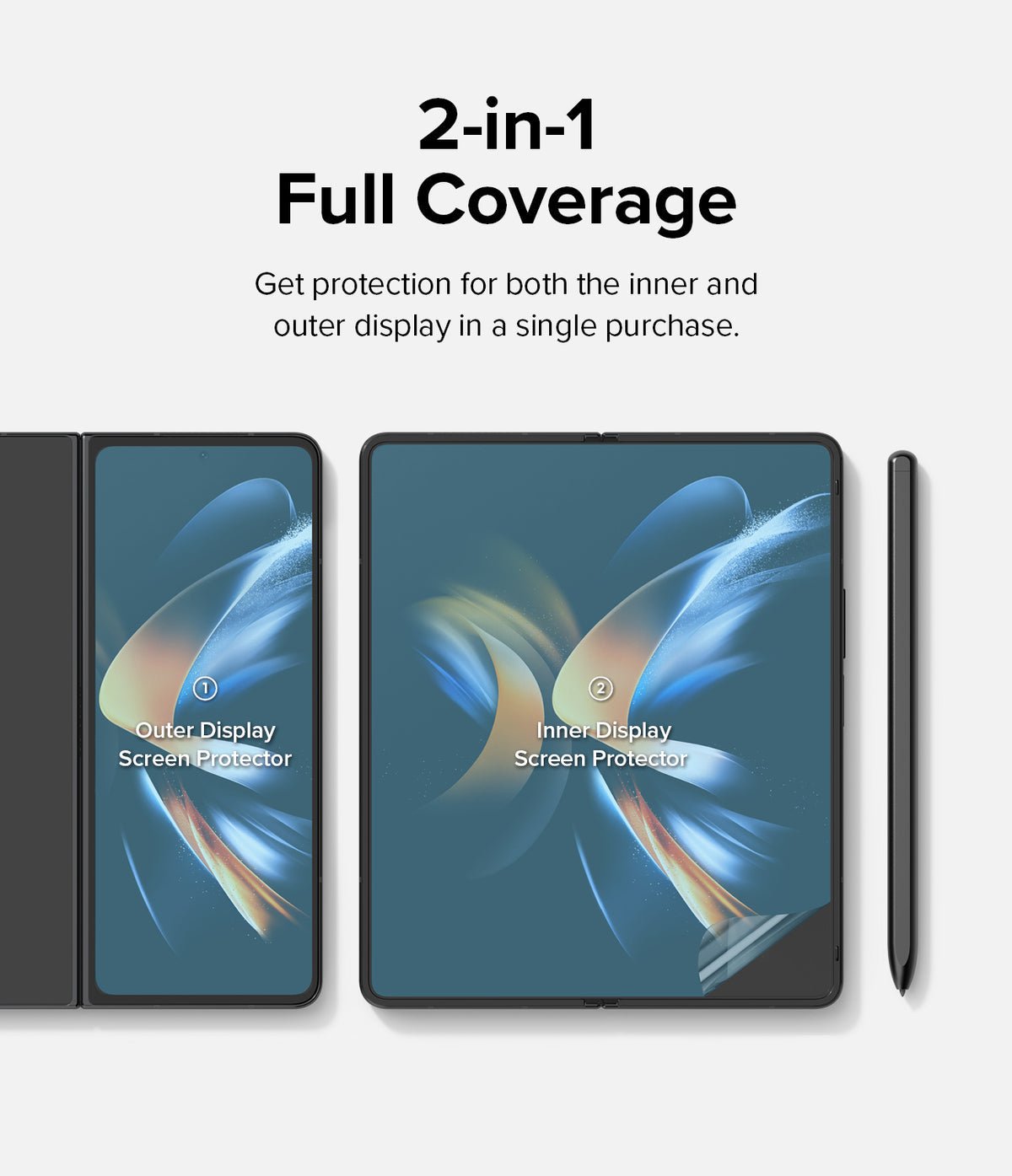 Mica de goma Galaxy Z Fold 4 (Exterior + Interior) - Ringke - Protector de pantalla7 - 4 - 2 / MRIDFCSPGZFOLD4Dastore