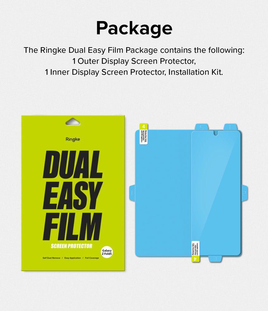 Mica de goma Galaxy Z Fold 5 (Exterior + Interior) - Ringke - Protector de pantalla7 - 4 - 4 / MRIDFCSPGZFOLD5Dastore