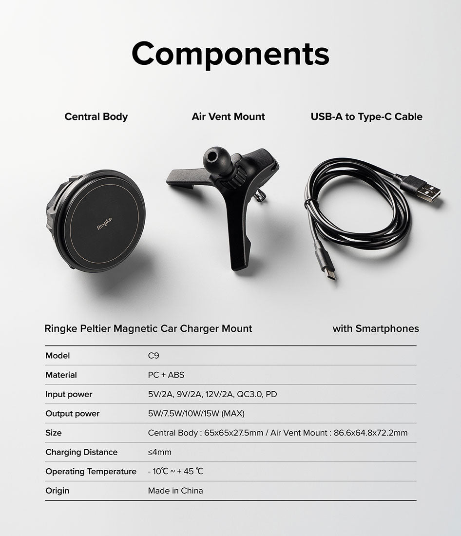 Montura Cargador para auto Ringke Peltier MagSafe - Ringke - Cables y Cargadores10 - 4 - 2 / MARPMG - BCKDastore