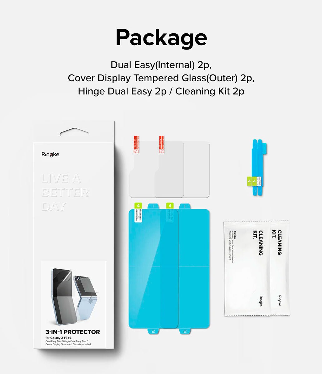 Pack Protector de pantalla Ringke 3 en 1 Galaxy Z Flip6 - Ringke - Protector de pantalla7 - 7 - 2 / PPPR31GZFLIP6Dastore