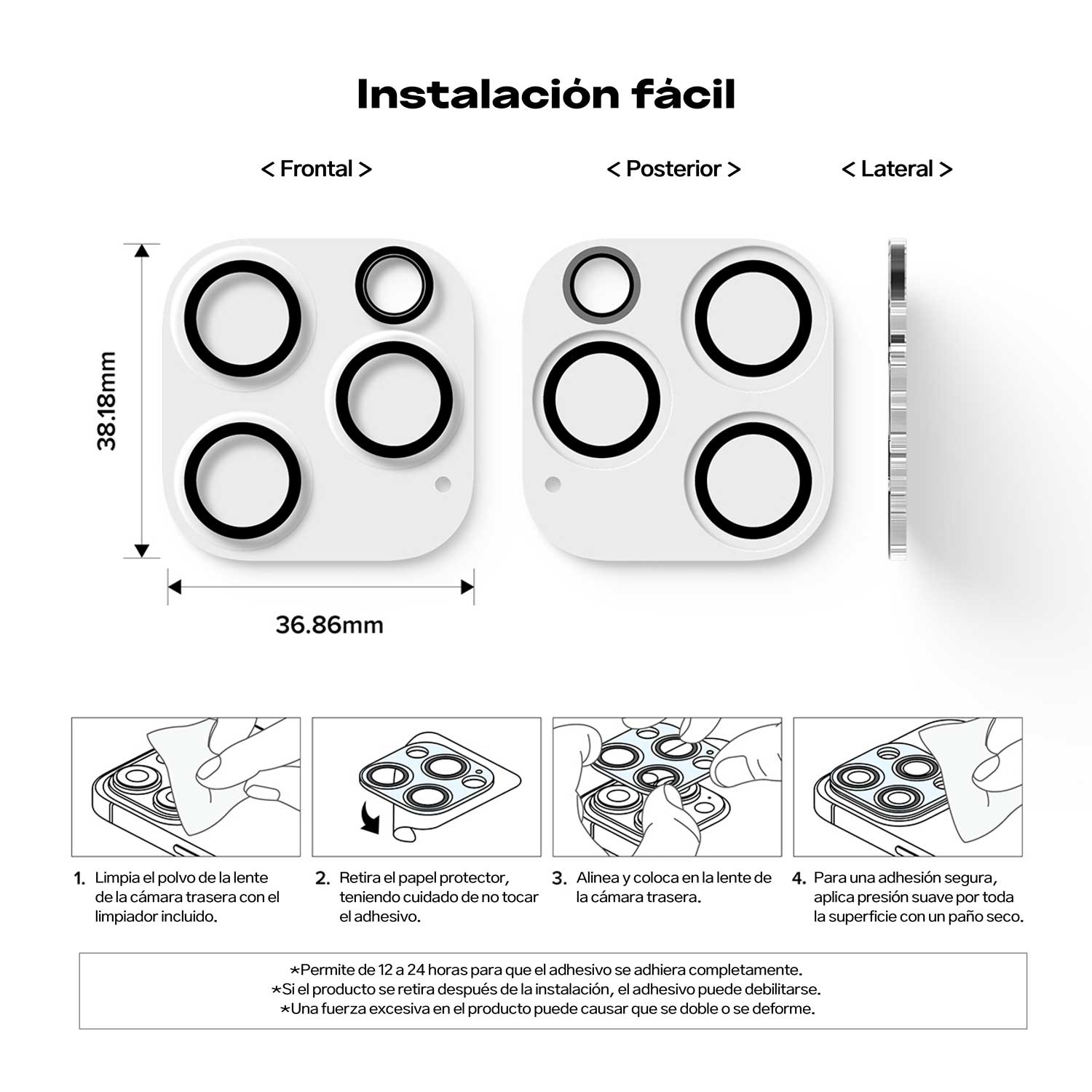 Protector de Cámara Ringke Full Cover Glass iPhone 15 Pro Max (2 und) - Ringke - Protector de cámara5 - 8 - 2 / PLRFCGIPH15PMDastore