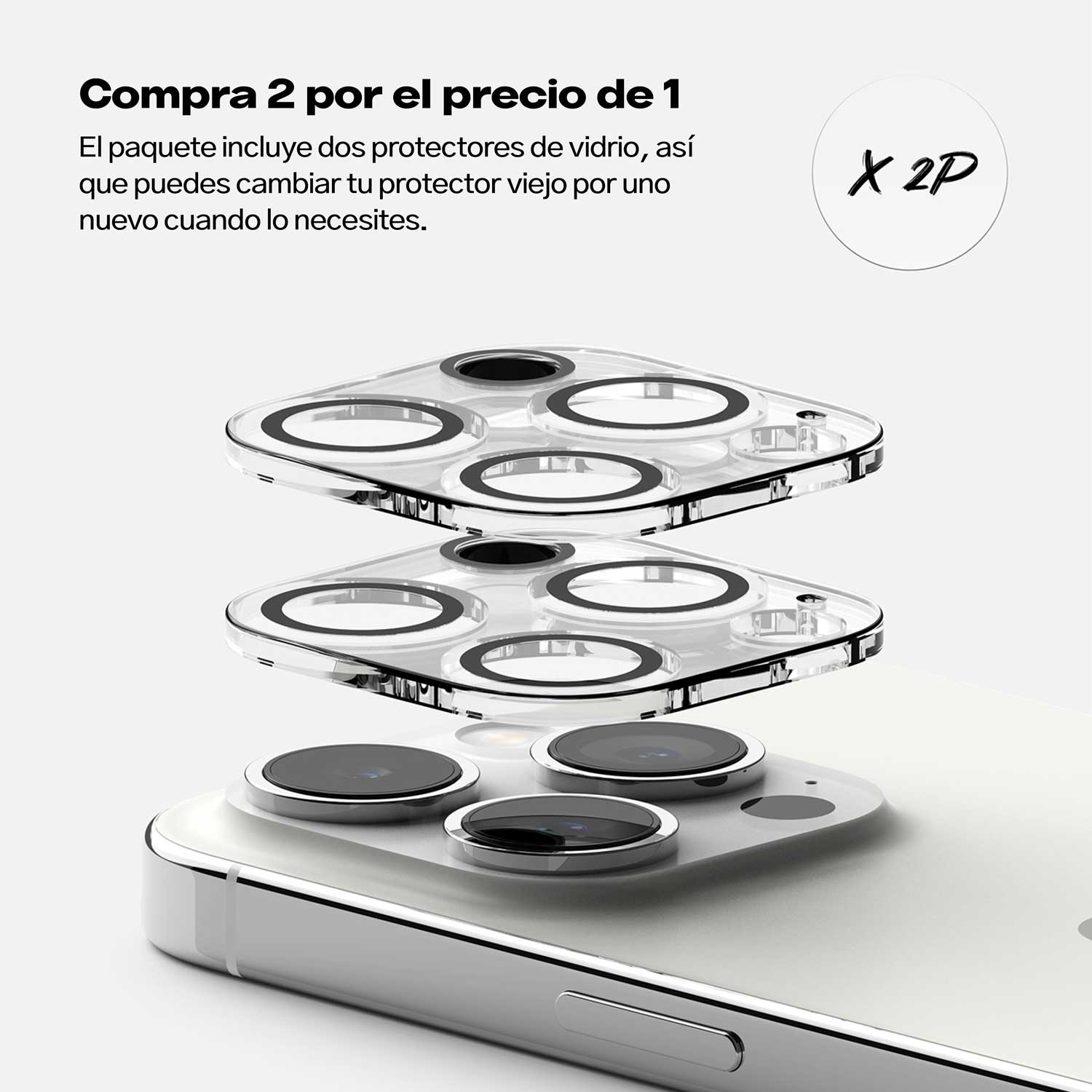 Protector de Cámara Ringke Full Cover Glass iPhone 15 Pro Max (2 und) - Ringke - Protector de cámara5 - 8 - 2 / PLRFCGIPH15PMDastore