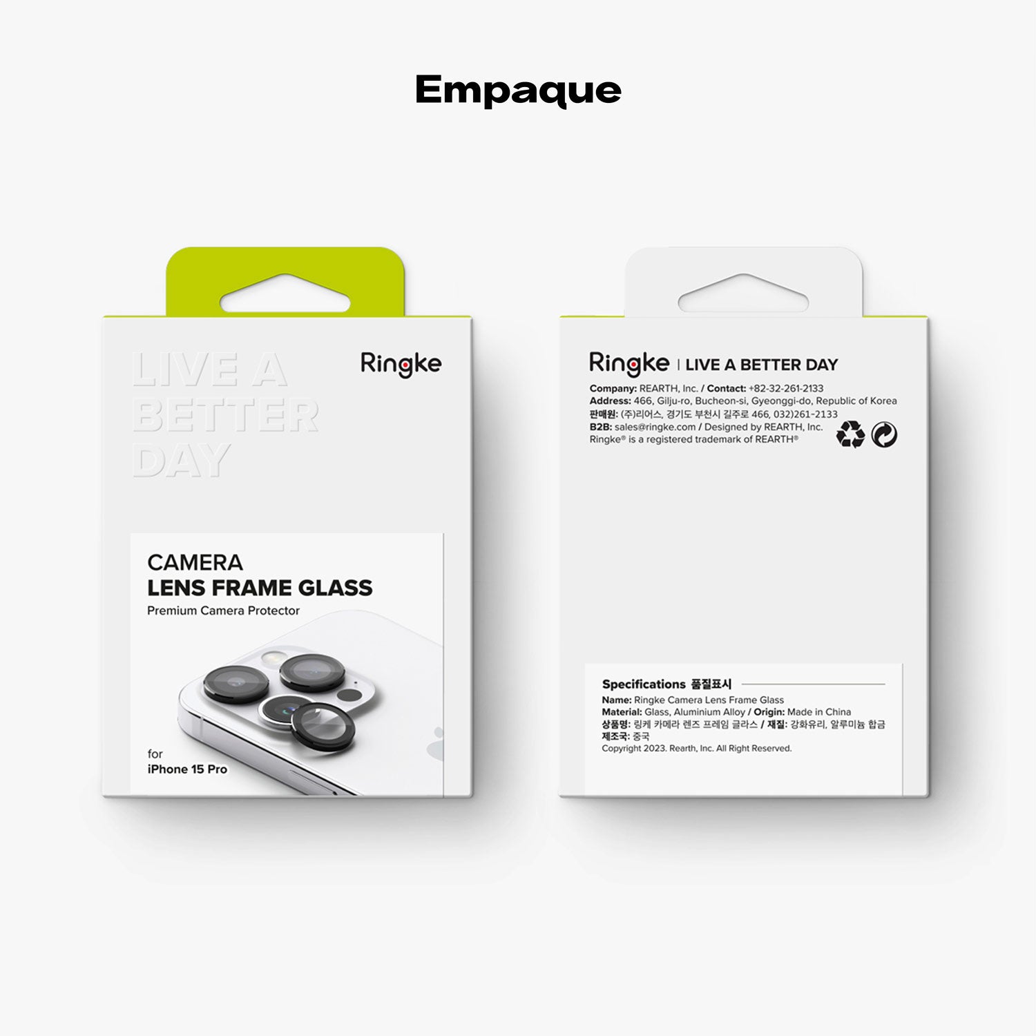 Protector de Cámara Ringke Lens Frame iPhone 15 Pro (instalador) - Ringke - Protector de cámara6 - 3 - 6 / PCRCLIPH15P - BCKDastore