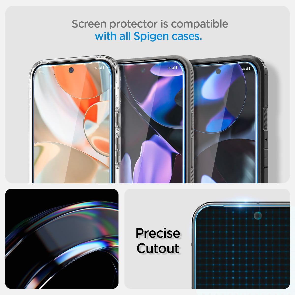 Protector de pantalla Spigen EZ FIT GLAS.tR Pixel 9 / 9 Pro (2 UND) - Spigen - Protector de pantalla7 - 2 - 7 / PSEZFITGLASPX9PDastore