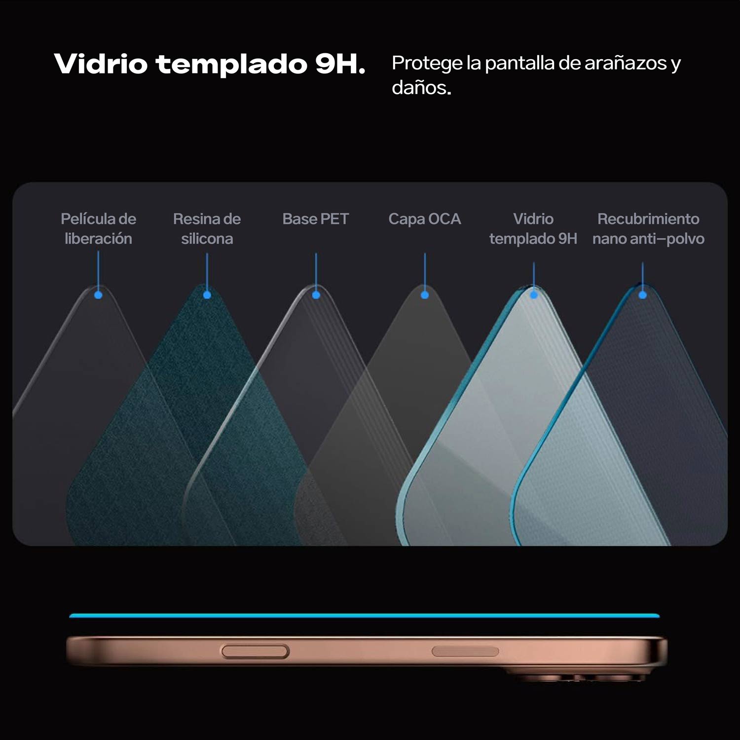 Protector de pantalla Spigen EZ FIT GLAS.tR S.P. iPhone 16 Pro Max (1 UND) - (OUTLET)