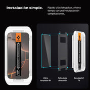 Protector de pantalla Spigen EZ FIT GLAS.tR S.P. iPhone 16 Pro Max (1 UND) - (OUTLET)