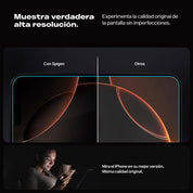 Protector de pantalla Spigen EZ FIT GLAS.tR S.P. iPhone 16 Pro Max (1 UND) - (OUTLET)