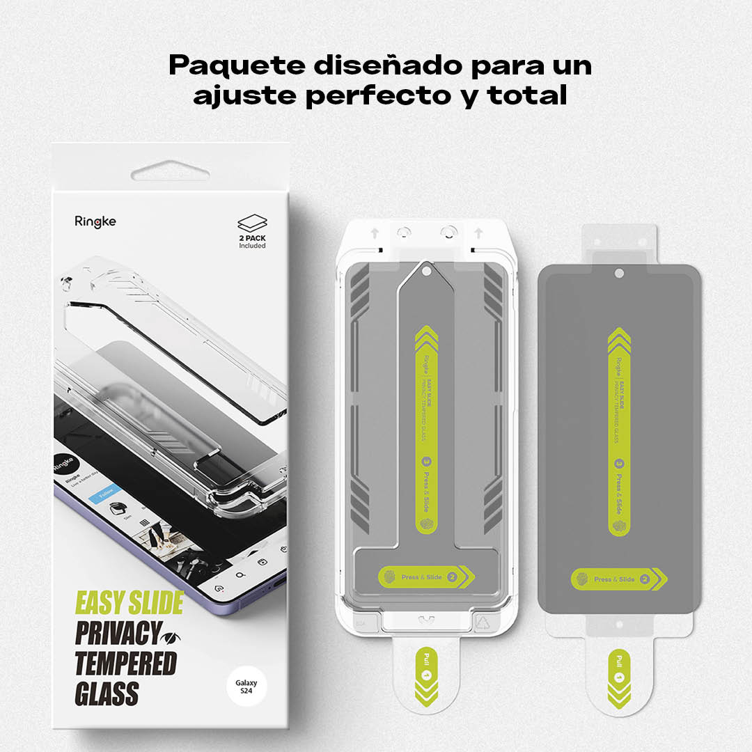 Protector de Pantalla Vidrio Ringke Anti - espía Galaxy S24 (Instalador) 2 Und - Ringke - Protector de pantalla7 - 3 - 7 / MRESPTGS24Dastore