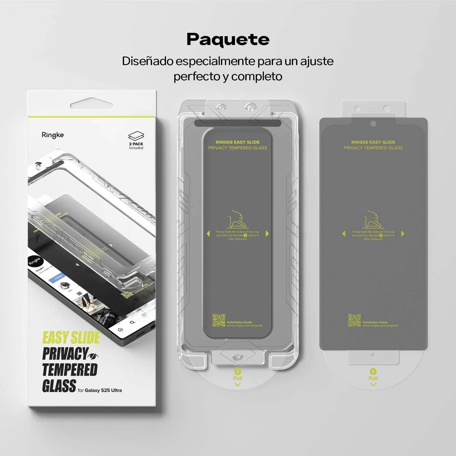 Protector de Pantalla Vidrio Ringke Anti - espía Galaxy S25 Ultra (Instalador) 2 UND - Ringke - Protector de pantalla7 - 4 - 3 / PPVRAGS25U - 2UNDDastore