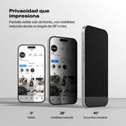 Protector de Pantalla Vidrio Ringke Easy Slide Anti-espía iPhone 16 Pro (Instalador) Solo 1 UND - (OUTLET)