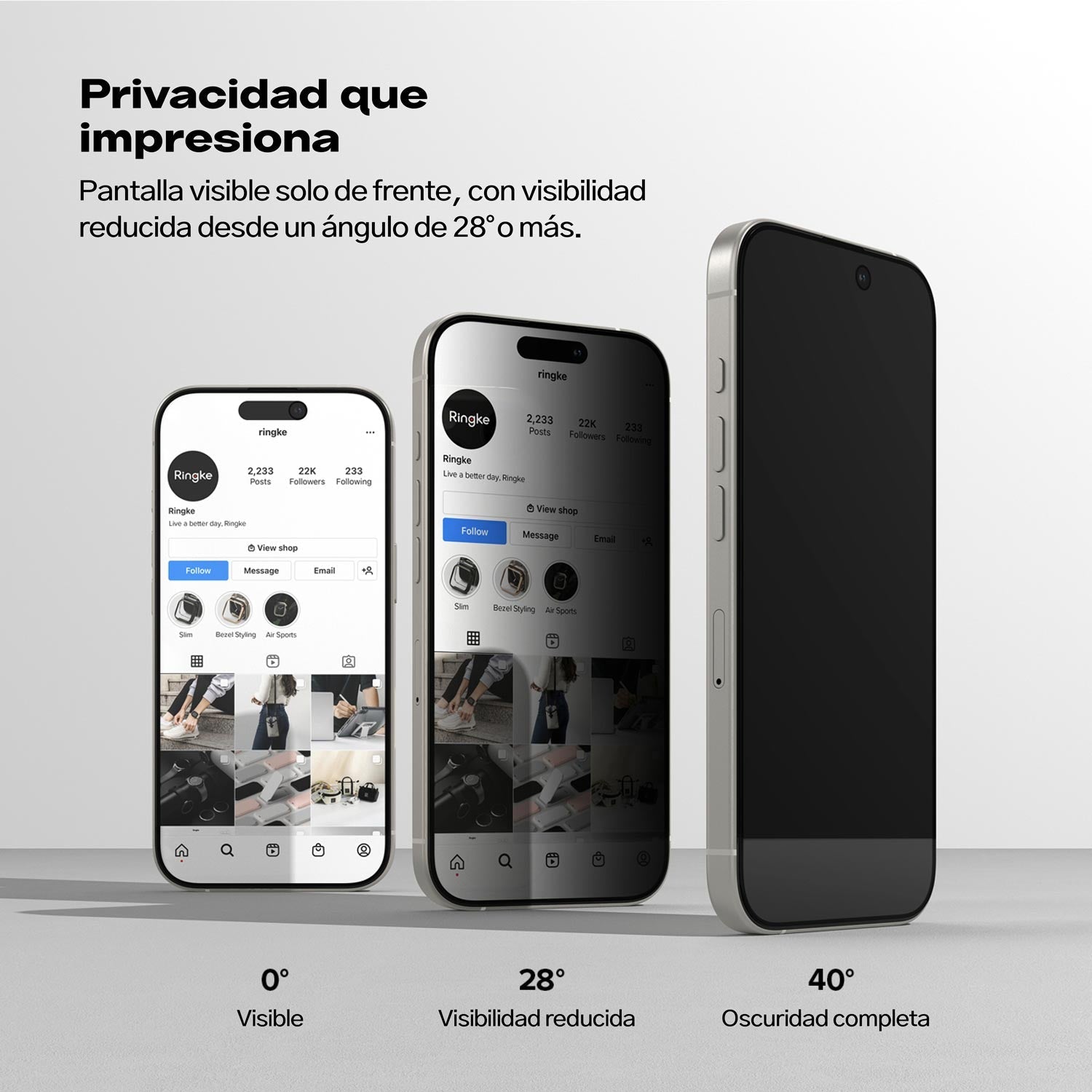 Protector de Pantalla Vidrio Ringke Easy Slide Anti - espía iPhone 16 Pro Max (Instalador) 2 UND - Ringke - Protector de pantalla7 - 5 - 2 / MRESPIPH16PMDastore