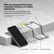 Protector de Pantalla Vidrio Ringke Easy Slide iPhone 16 Plus / iPhone 15 Plus (Instalador) 2 UND