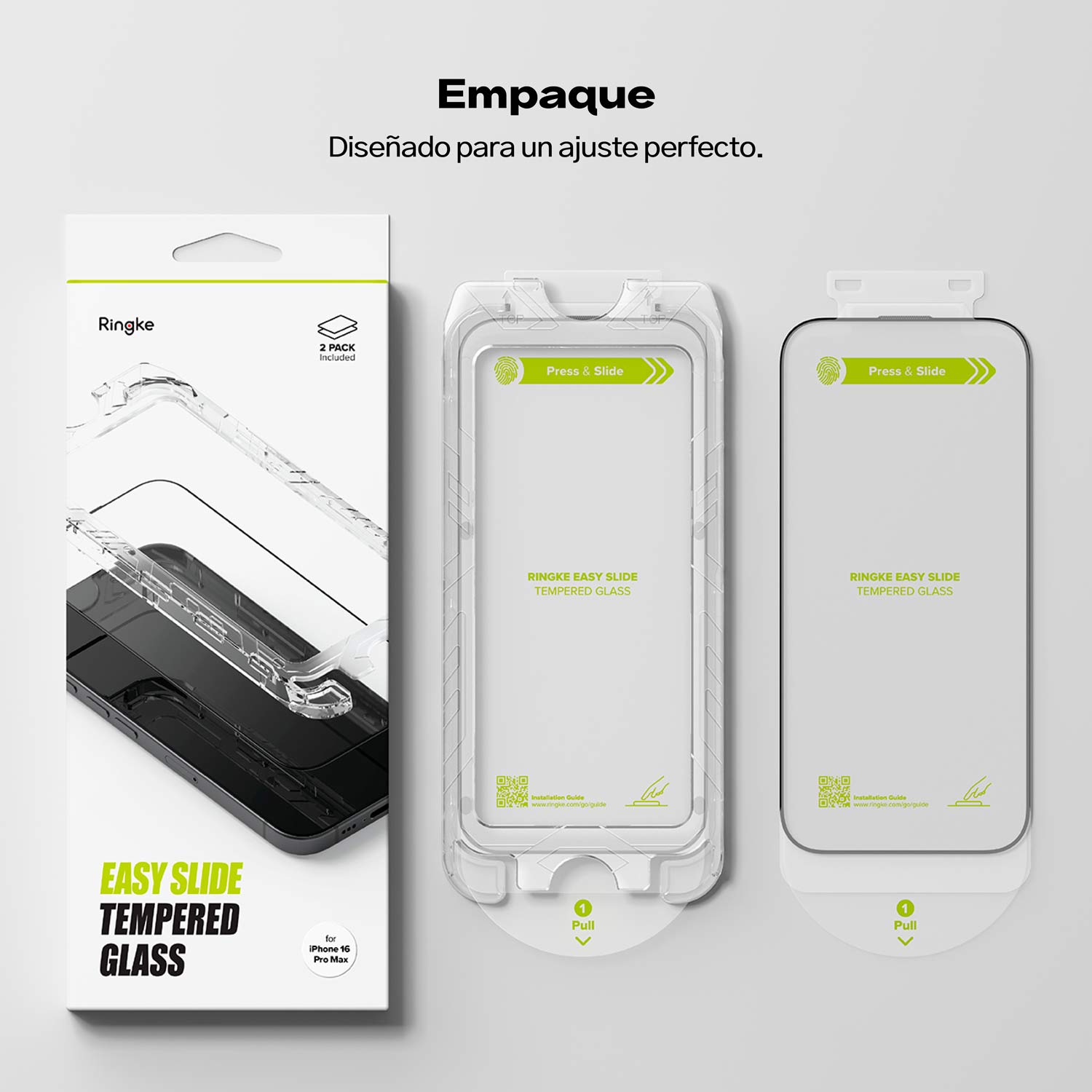 Protector de Pantalla Vidrio Ringke Easy Slide iPhone 16 Pro Max (Instalador) 2 UND - Ringke - Protector de pantalla7 - 5 - 7 / PPESIP16PMI2UNDDastore