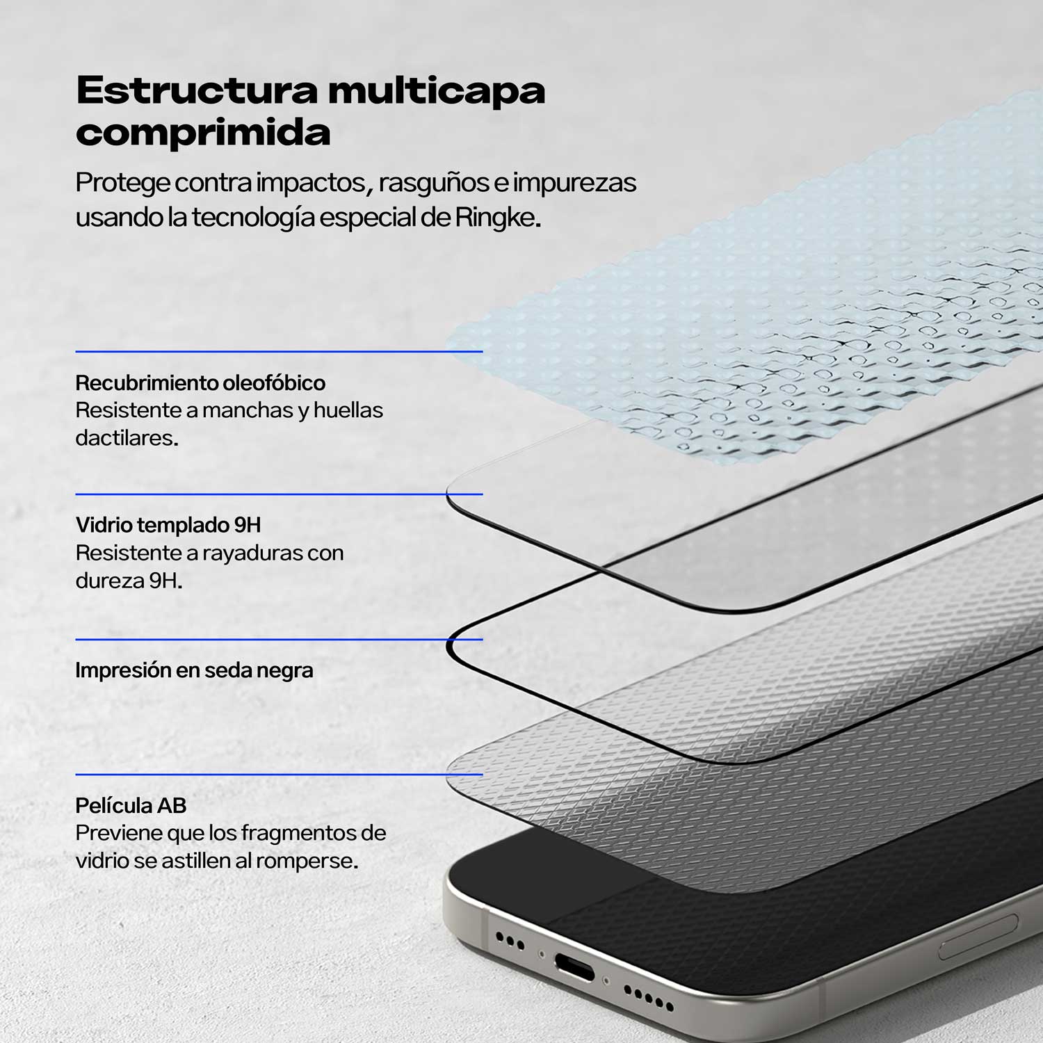 Protector de Pantalla Vidrio Ringke Easy Slide iPhone 16 Pro Max (Instalador) 2 UND - Ringke - Protector de pantalla7 - 5 - 7 / PPESIP16PMI2UNDDastore